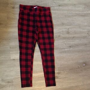 Loft Plaid Red and Black women’s pants